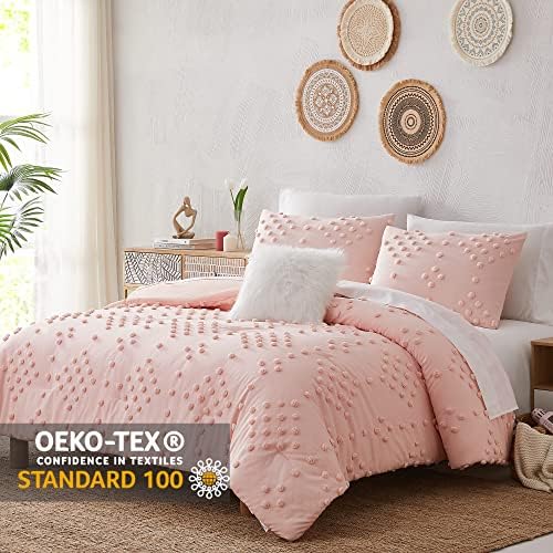 Geniospin Pink Pom Tufted Bed in a Bag Set 7 Pieces