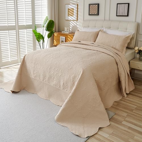 EVENHUG Quilt King Size Bedding Set with Pillow Shams