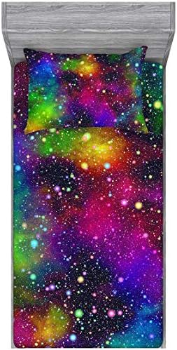 NiuOne Galaxy Rainbow Space Sheet Set Twin 2PCS with Pillowcase