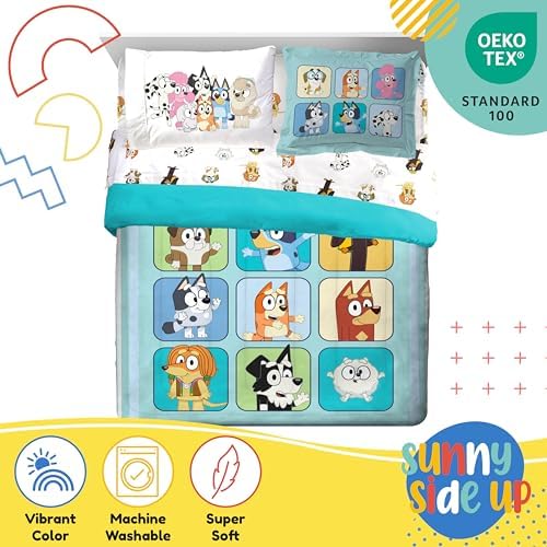 Sunny Side Up Bluey Friends 7-Piece Comforter Set 1