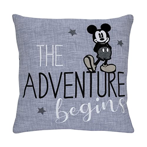 Disney Mickey Mouse Call Me Mickey Blue White Throw Pillow 1