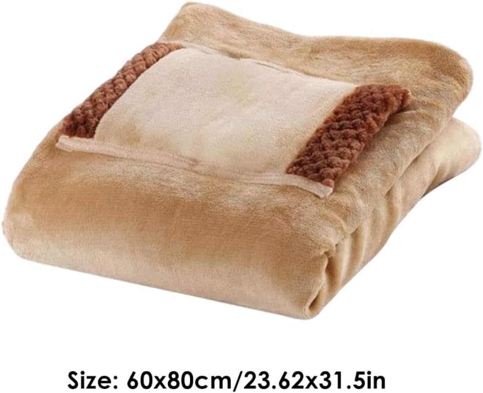 Heated Throw Blanket with USB Cable and Hand Warmer Pocket 1