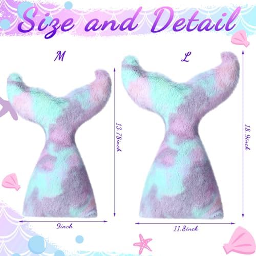 Bencailor Mermaid Tail Throw Pillow Set 1
