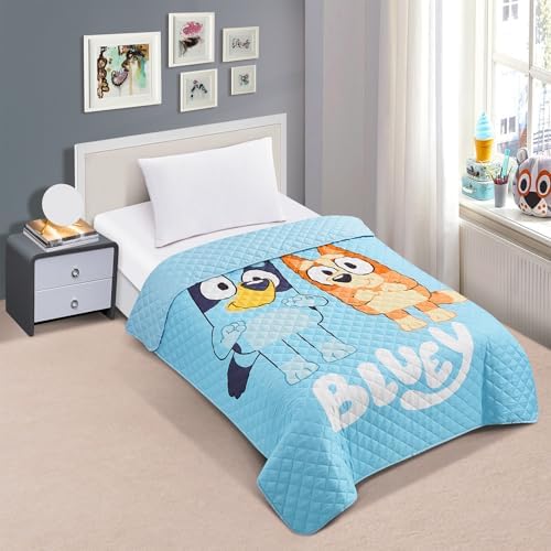 Bluey Twin Bedspread Set with Quilt and Stickers