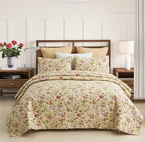 MERRY HOME Quilt Set - 3-Piece Boho Reversible Bedding Set King