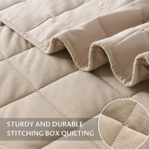 KASENTEX Oversized Queen Quilt Set - Sand Beige