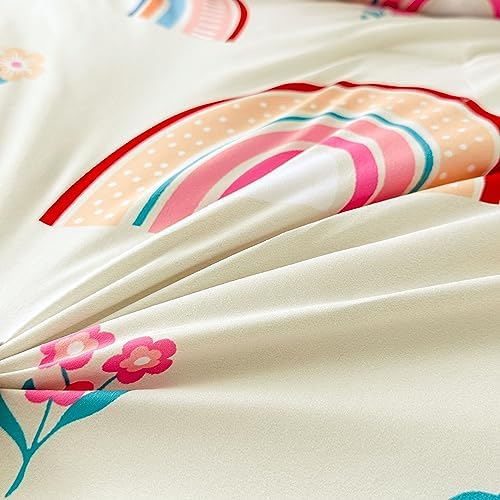 Btargot Rainbow 3-Piece Comforter Set with Pillow Covers