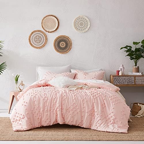 Geniospin Pink Pom Tufted Bed in a Bag Set 7 Pieces