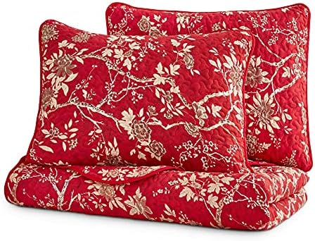 Wake In Cloud Floral Quilt Set Queen 3-Piece