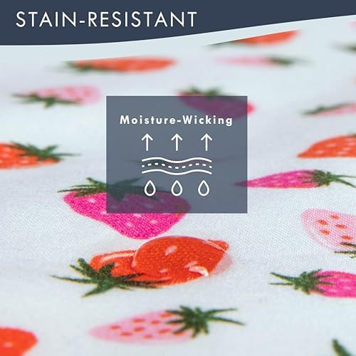 Strawberries Kids Full Size Bed Sheet Set 4 Piece