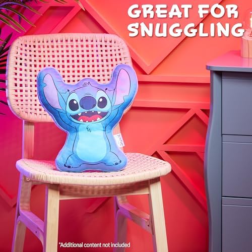 Disney 3D Plush Pillow - Blue Stitch Kids Bed Decor