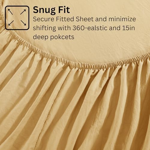 Casa Platino Twin XL Bed Sheet Set Breathable and Cooling