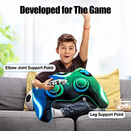 Meeting Story Game Controller Plush Throw Pillow Blue Green Large