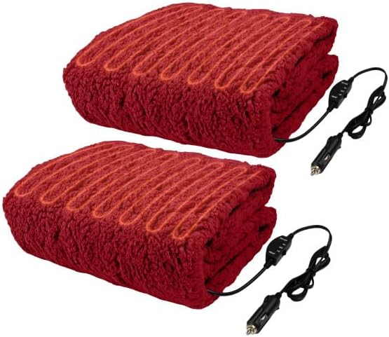 Stalwart Heated Car Blanket 2-Pack - Red 1