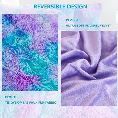 SUCSES Faux Fur Duvet Cover Set Queen Size 3Pcs