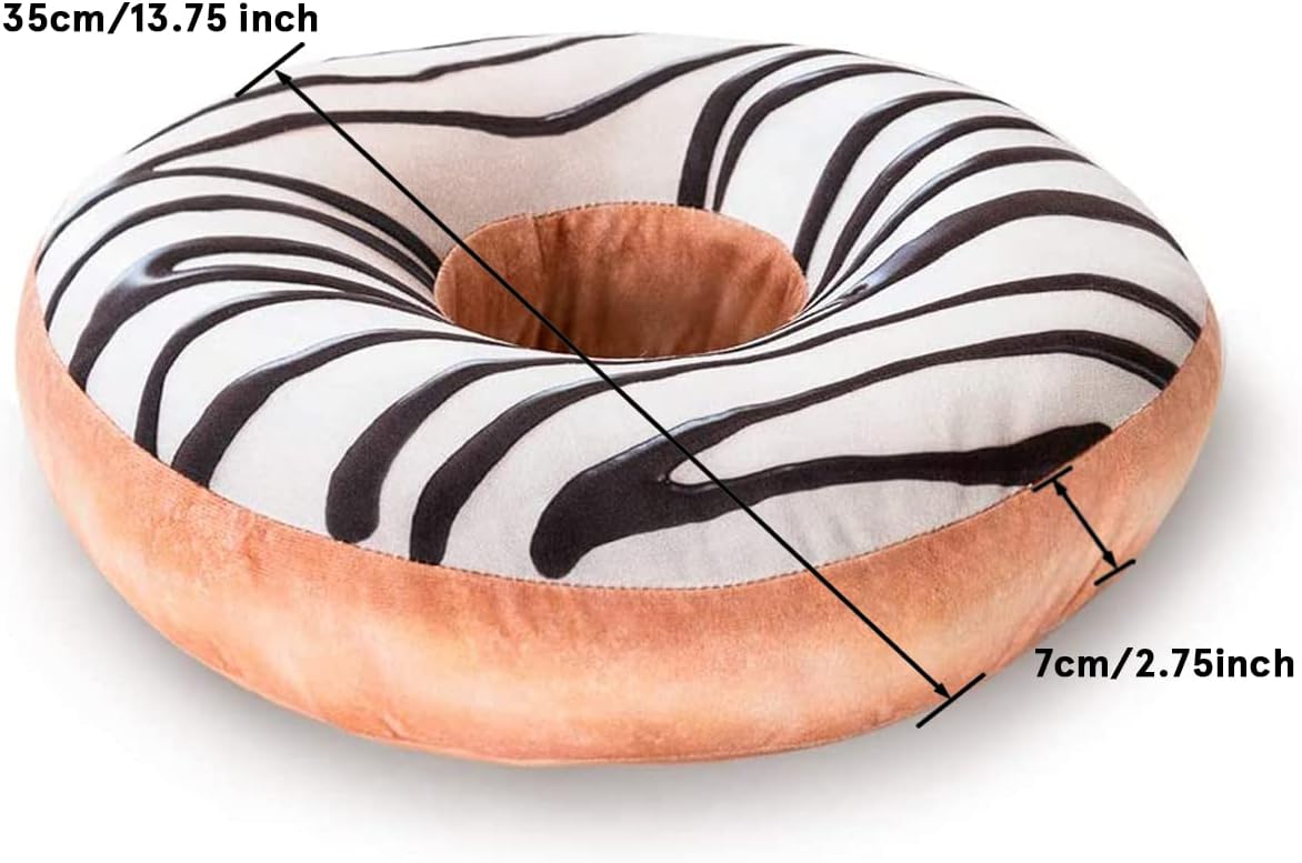 HYSEAS Donut Shaped Throw Pillow 14 Inch 2 Pack
