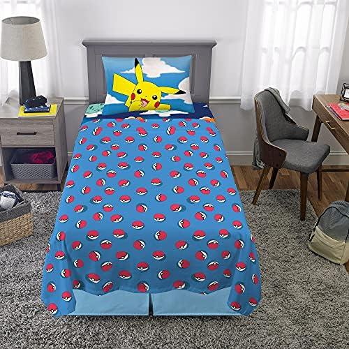 Pokemon Anime Kids Bedding Microfiber Sheet Set Twin