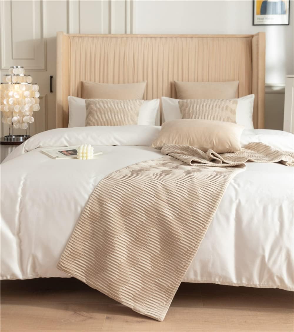 Tophacker Velvet Bed Runner with 2 Cushion Covers