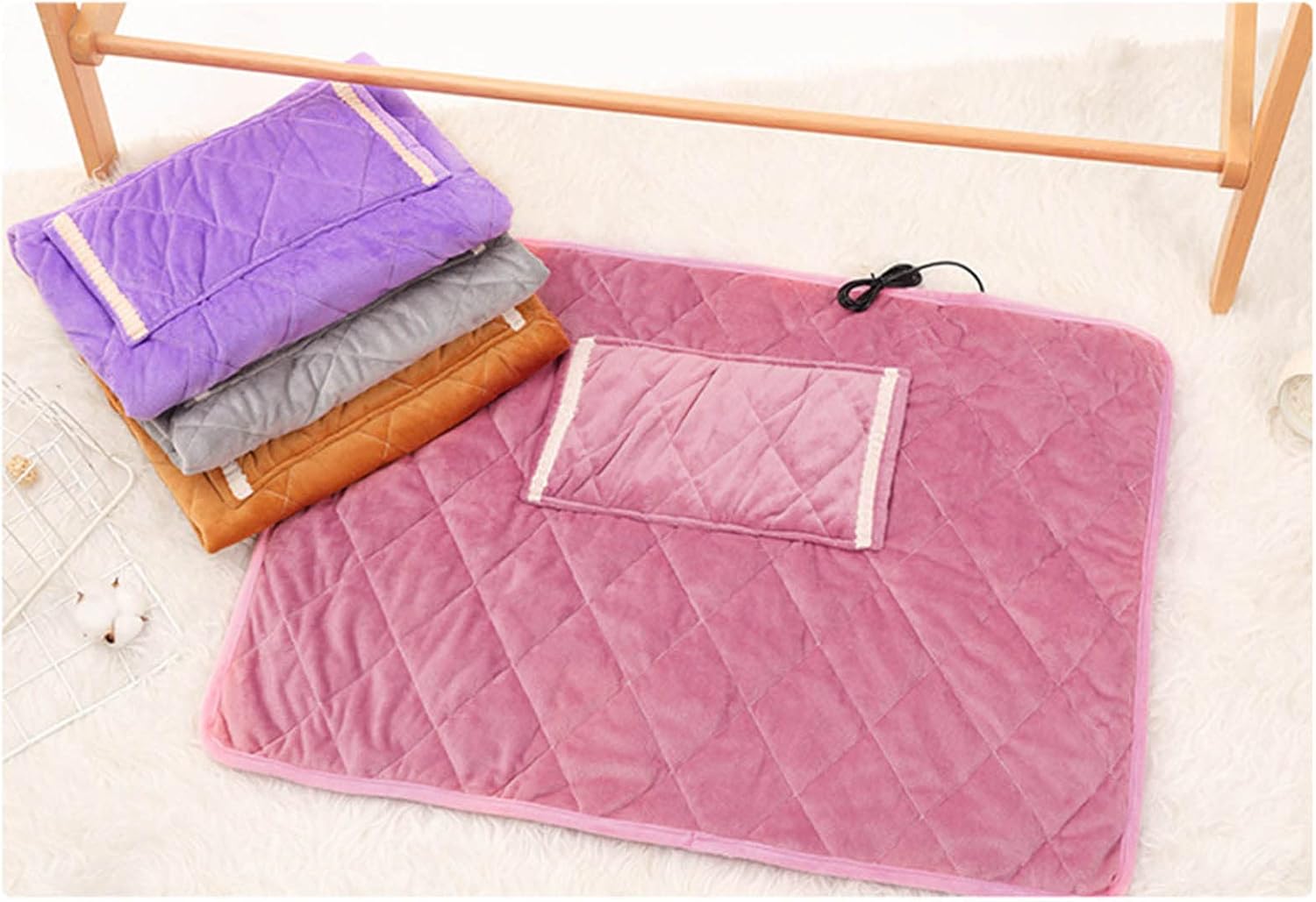 CENGNIAN 5V USB Heating Blanket for Back Pain Relief Pink