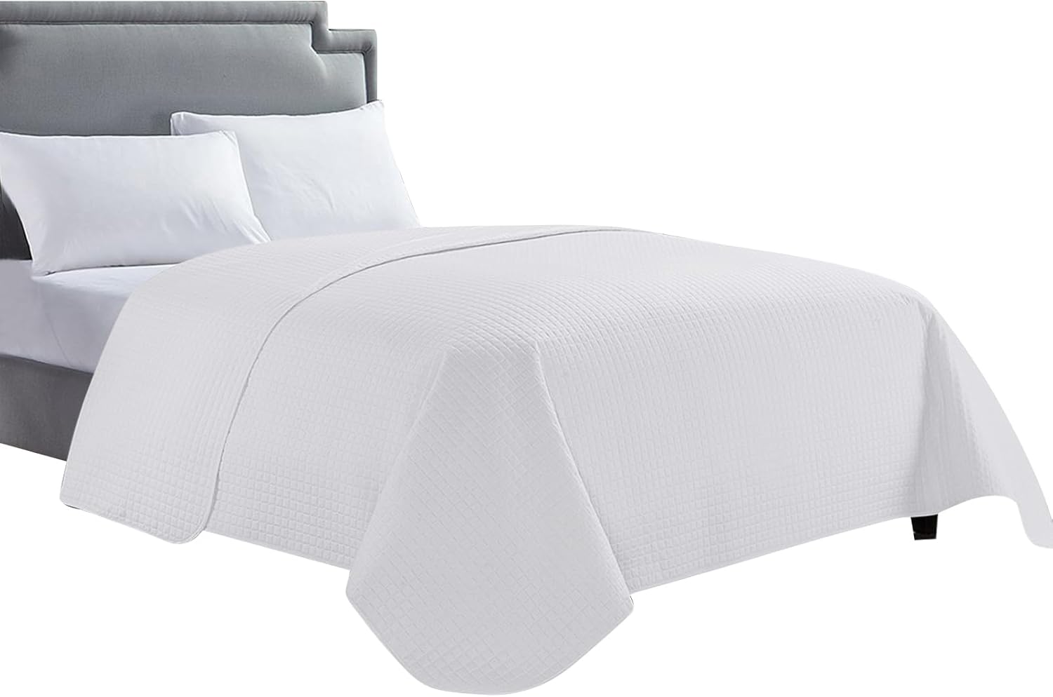 HollyHOME Luxury Checkered Bed Quilt Bedspread King Size