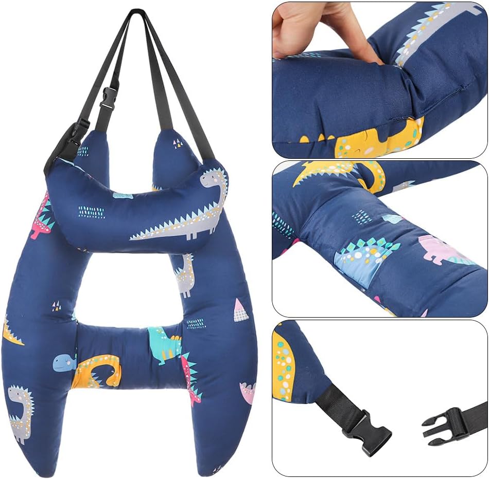 SIQITECHNO Dinosaur Travel Pillow for Kids Adults 1