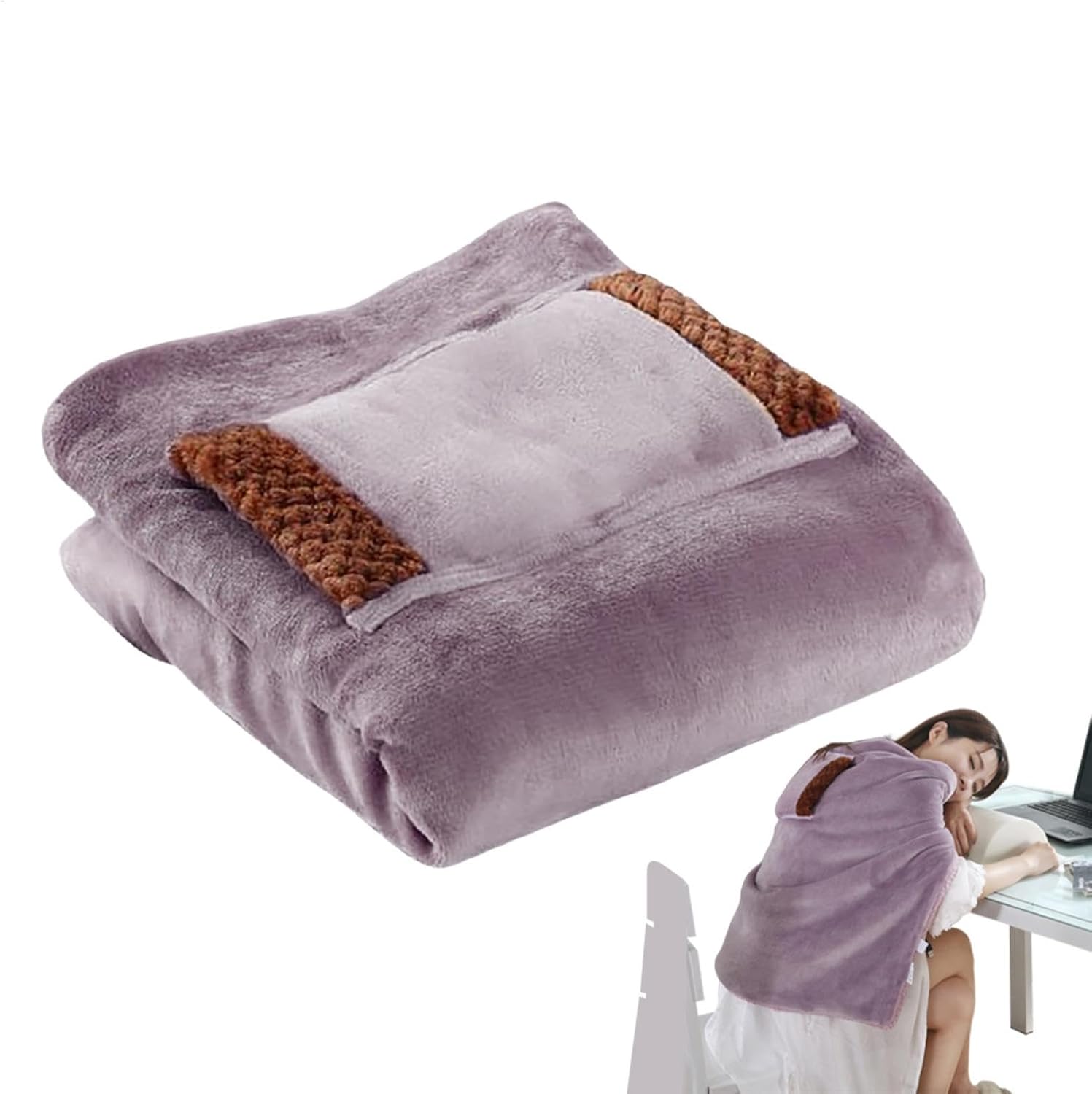 Nuytghr Electric Throw Blanket - USB Rechargeable Warmth