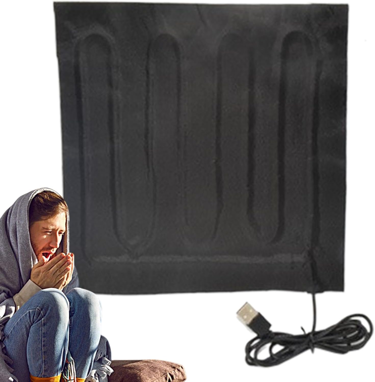 Portable USB Heated Blanket - Travel Ready Warmth