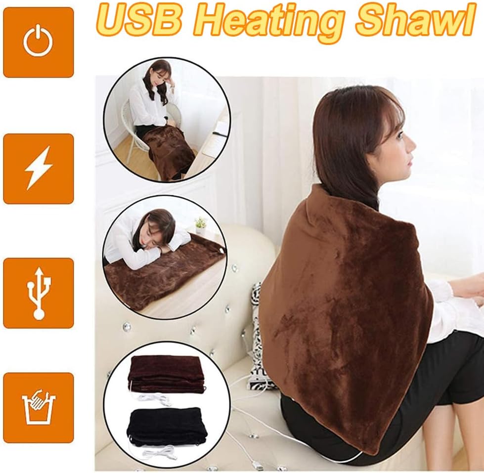 Heated Shawl Blanket with 3 Heat Settings