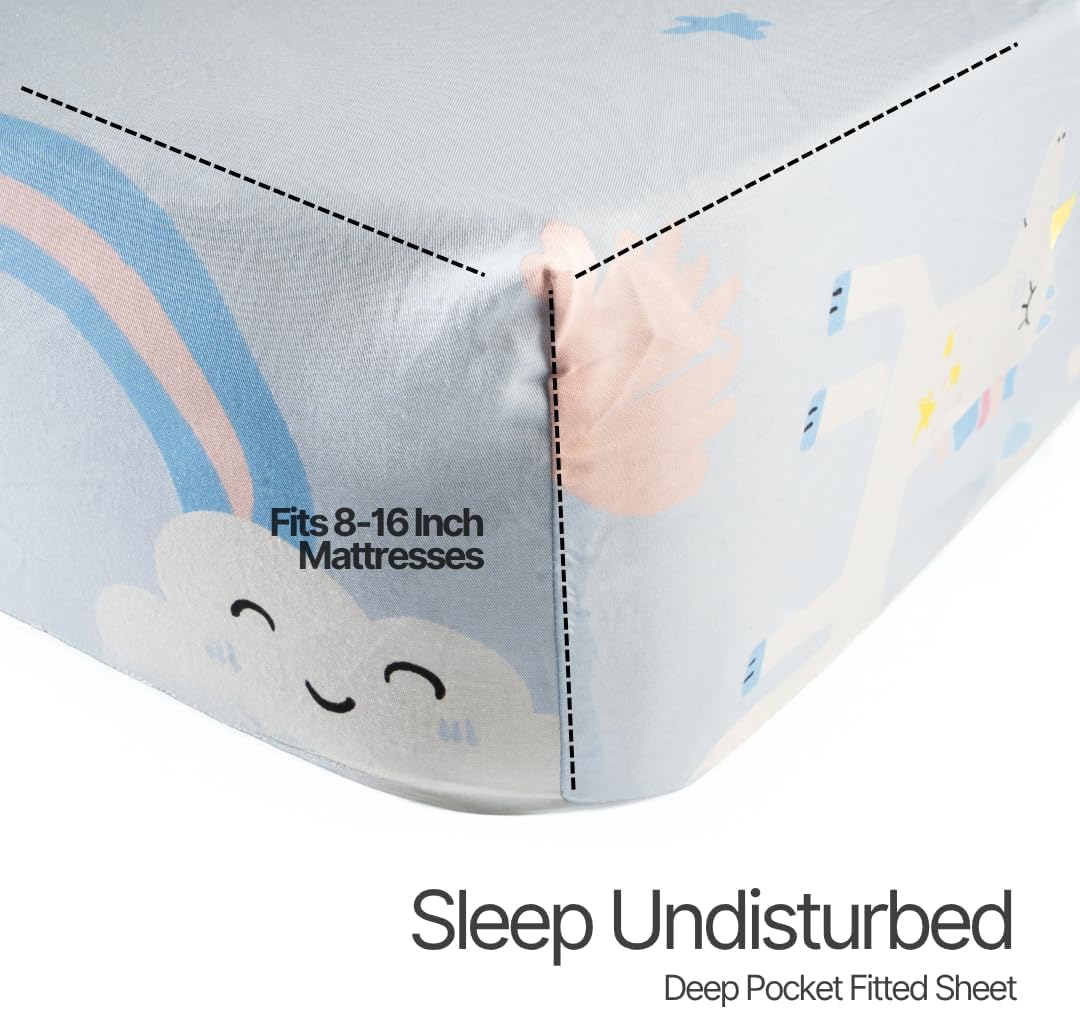 Salt Earth Kids Bedsheet Set Unicorn 3 Piece