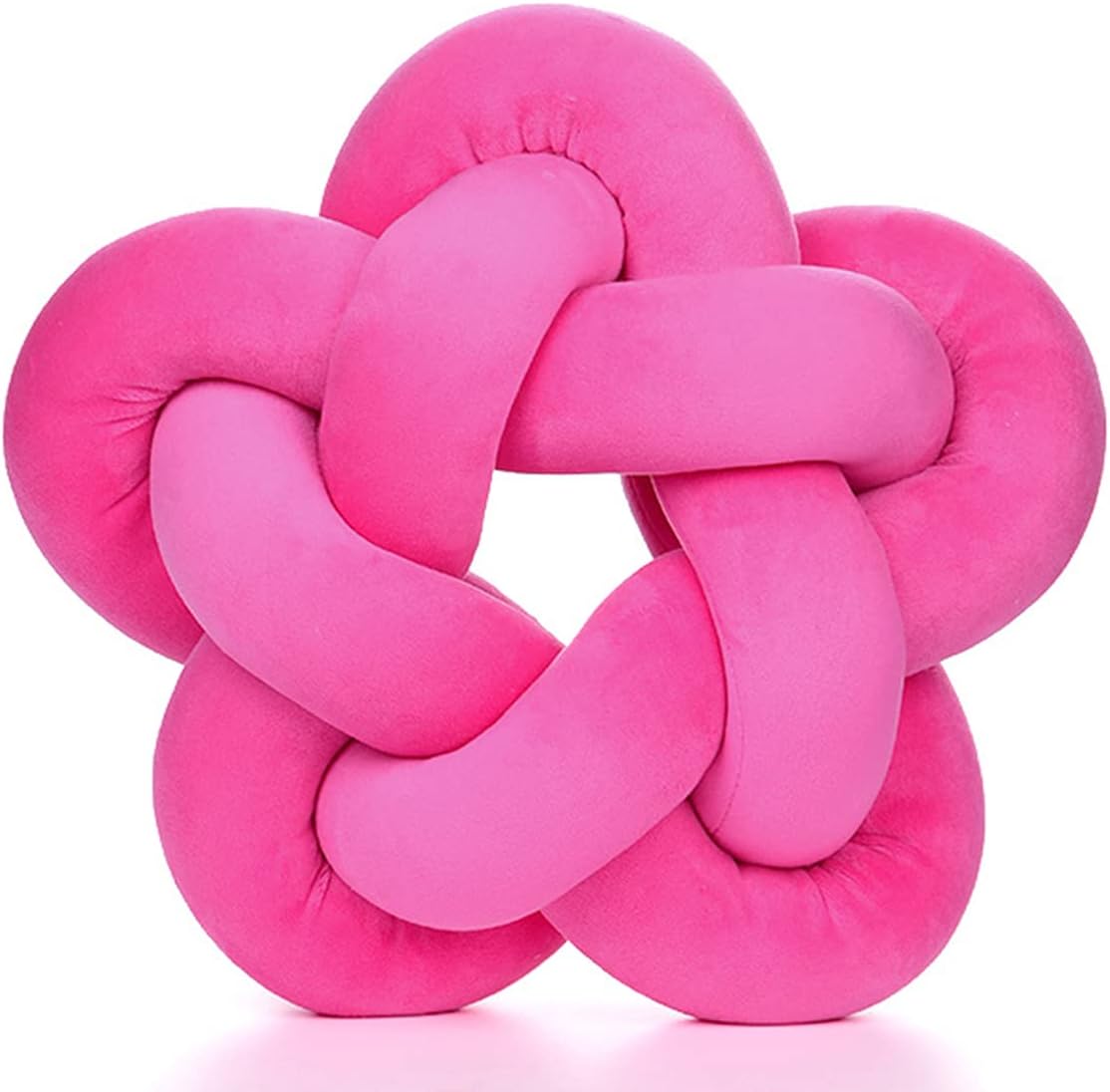 Wadser Knotted Star Plush Throw Pillow Fuchsia