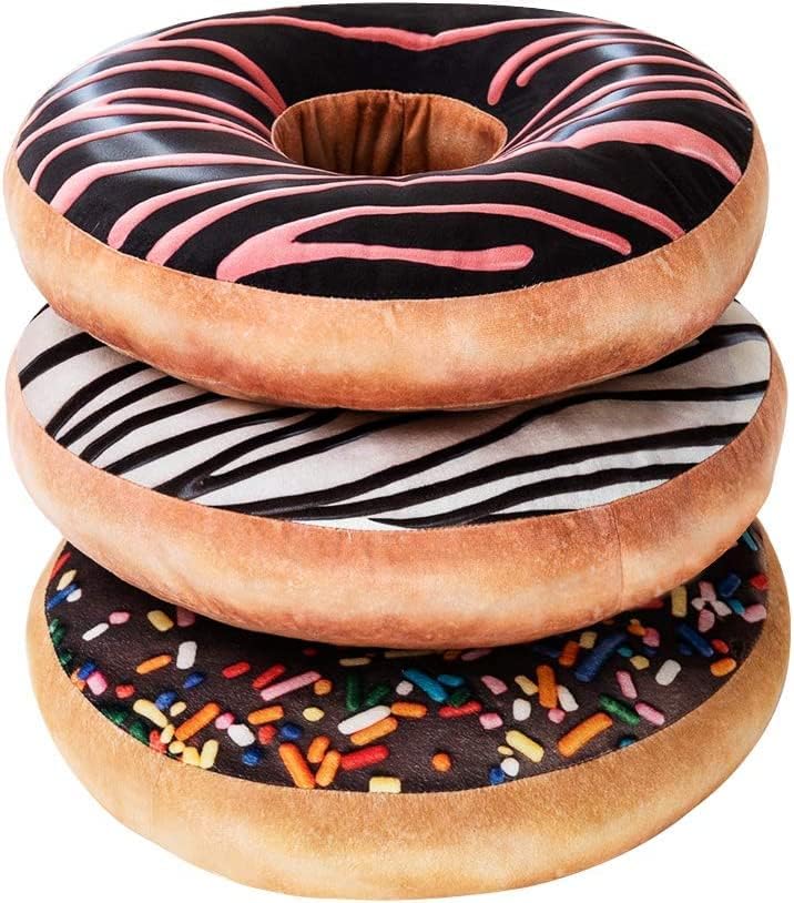 HYSEAS Donut Shaped Throw Pillow 14 Inch 2 Pack