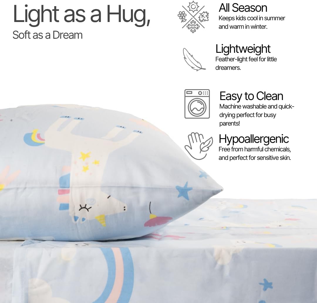 Salt Earth Kids Bedsheet Set Unicorn 3 Piece