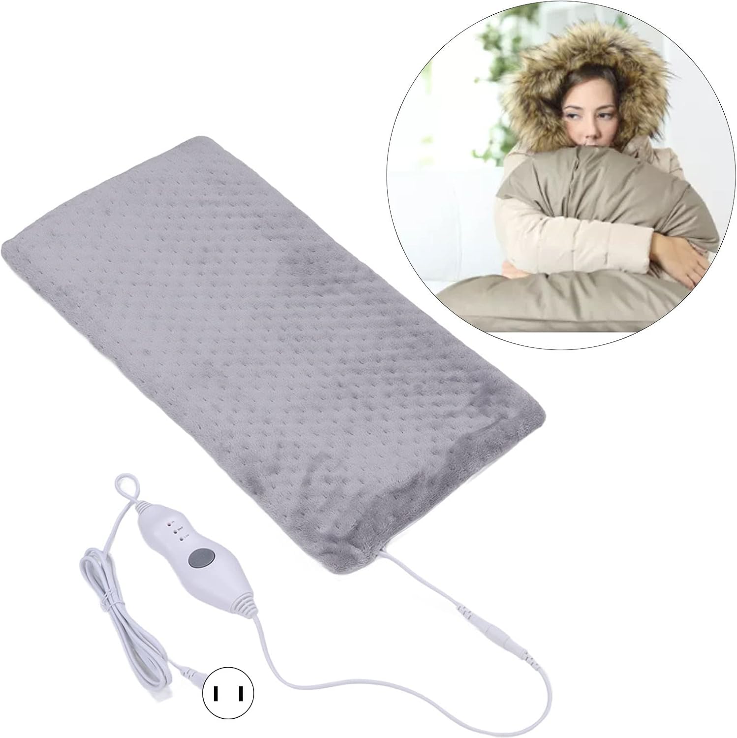 GLOGLOW Heated Blanket - Warm Breathable Compact Portable