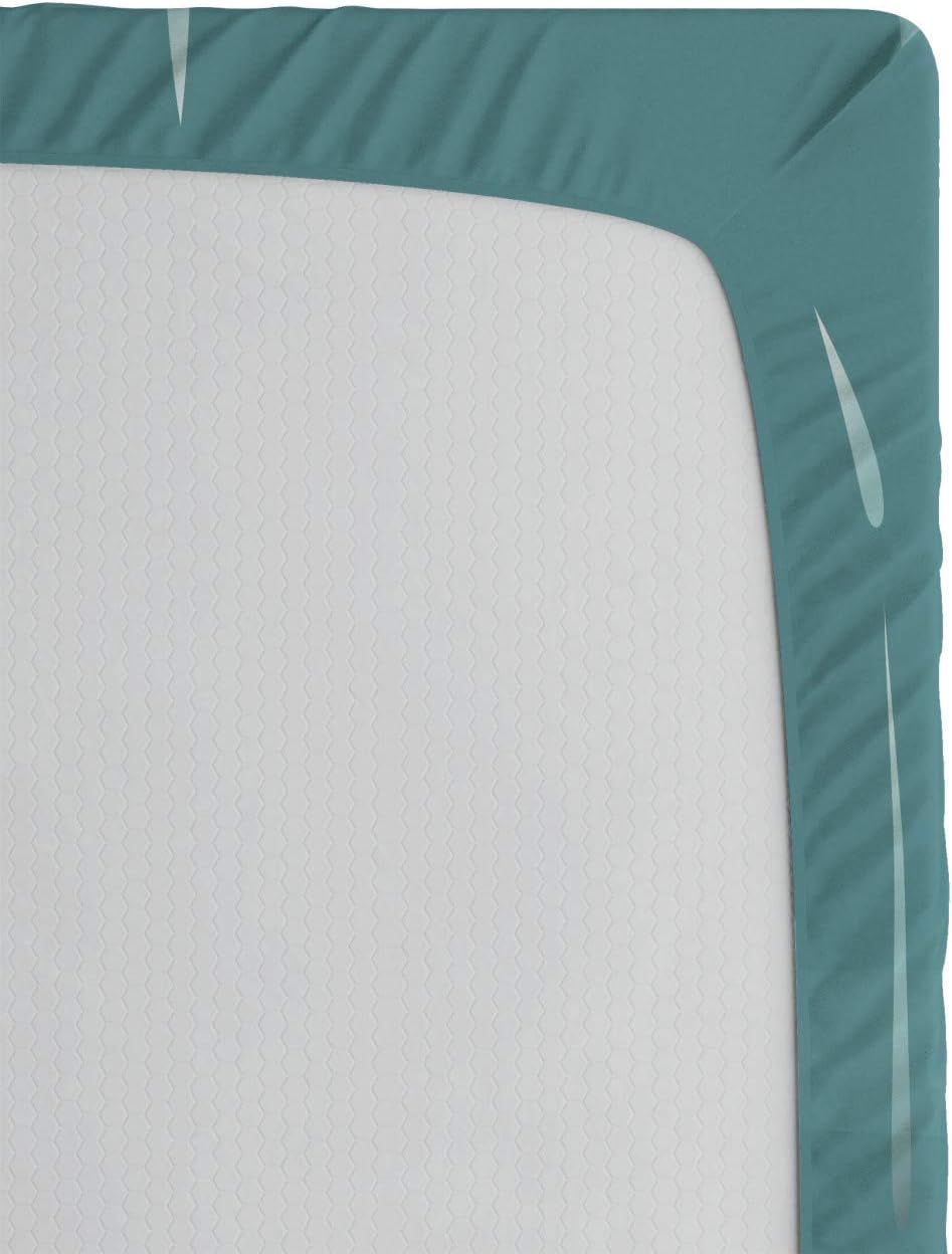 Ambesonne Rain Fitted Sheet with Duck Friend