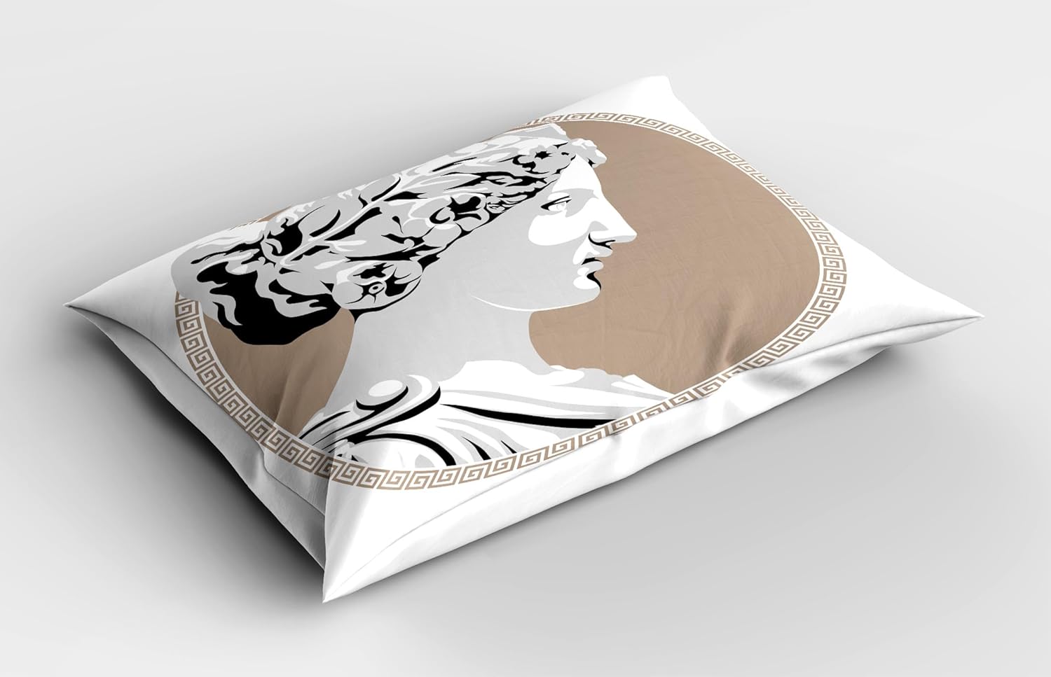 Ambesonne Retro Pillow Sham Set of 2 Pale Grey Tan