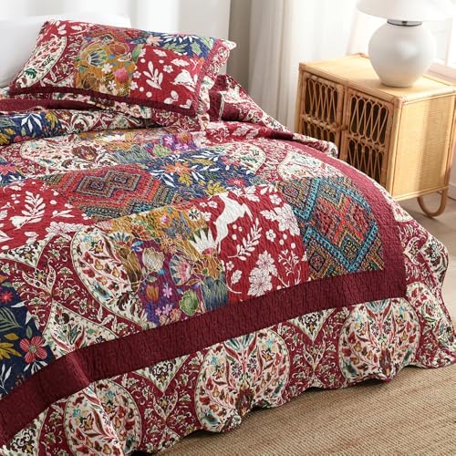 ENASAL Cotton Reversible Quilt Set King Size