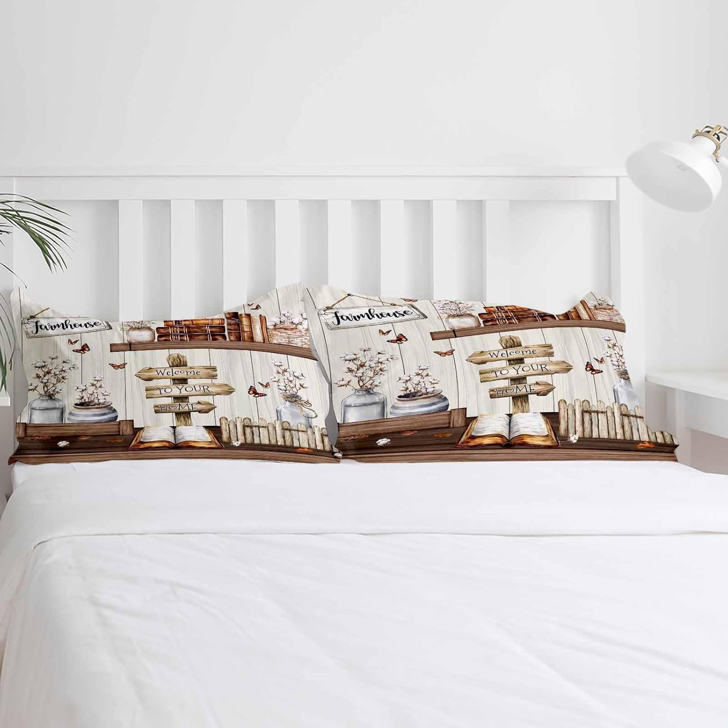 Boanket 3-Piece Queen Size Farmhouse Duvet Cover Set with Zipper