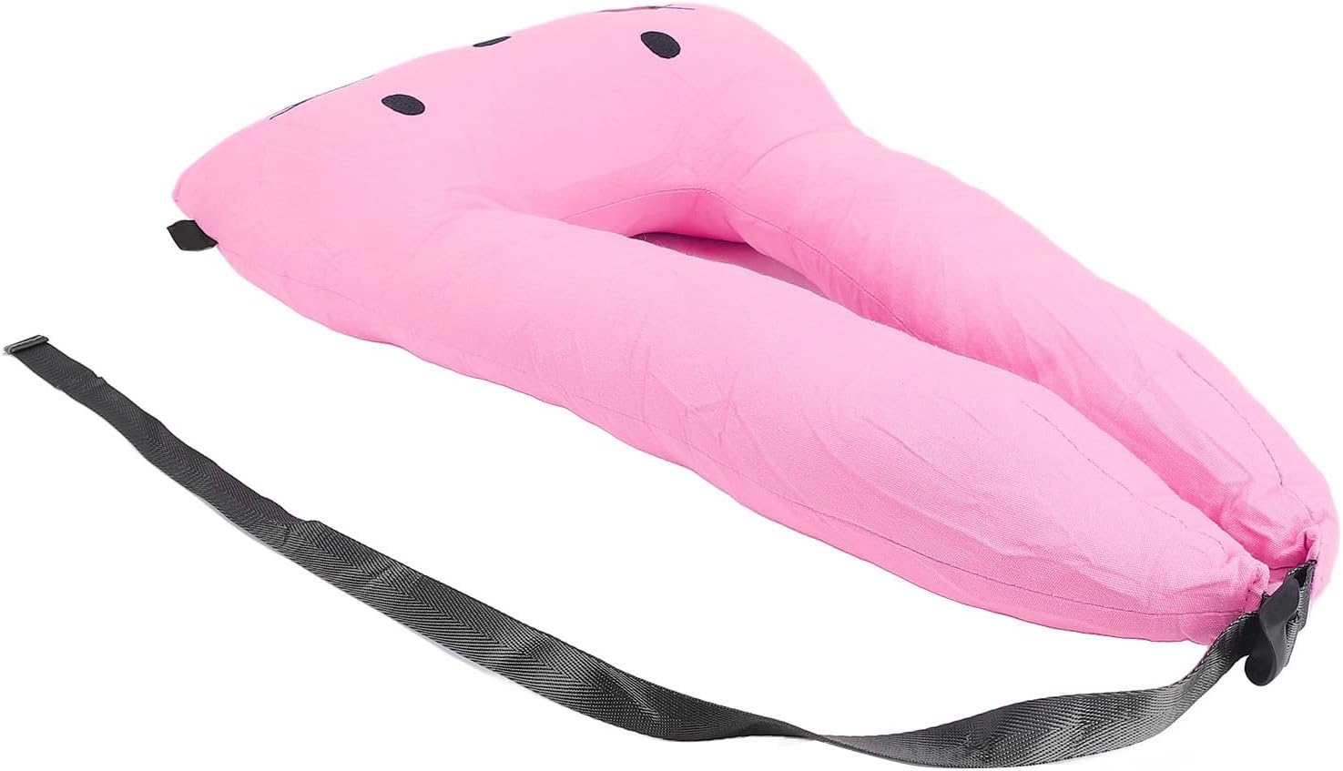 Kids Travel Pillow with Headrest and Shoulder Support Pink