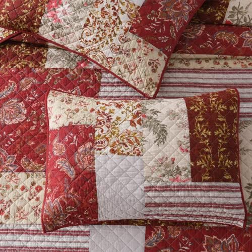 Yvooxny Queen Quilt Set with Patchwork Design 1