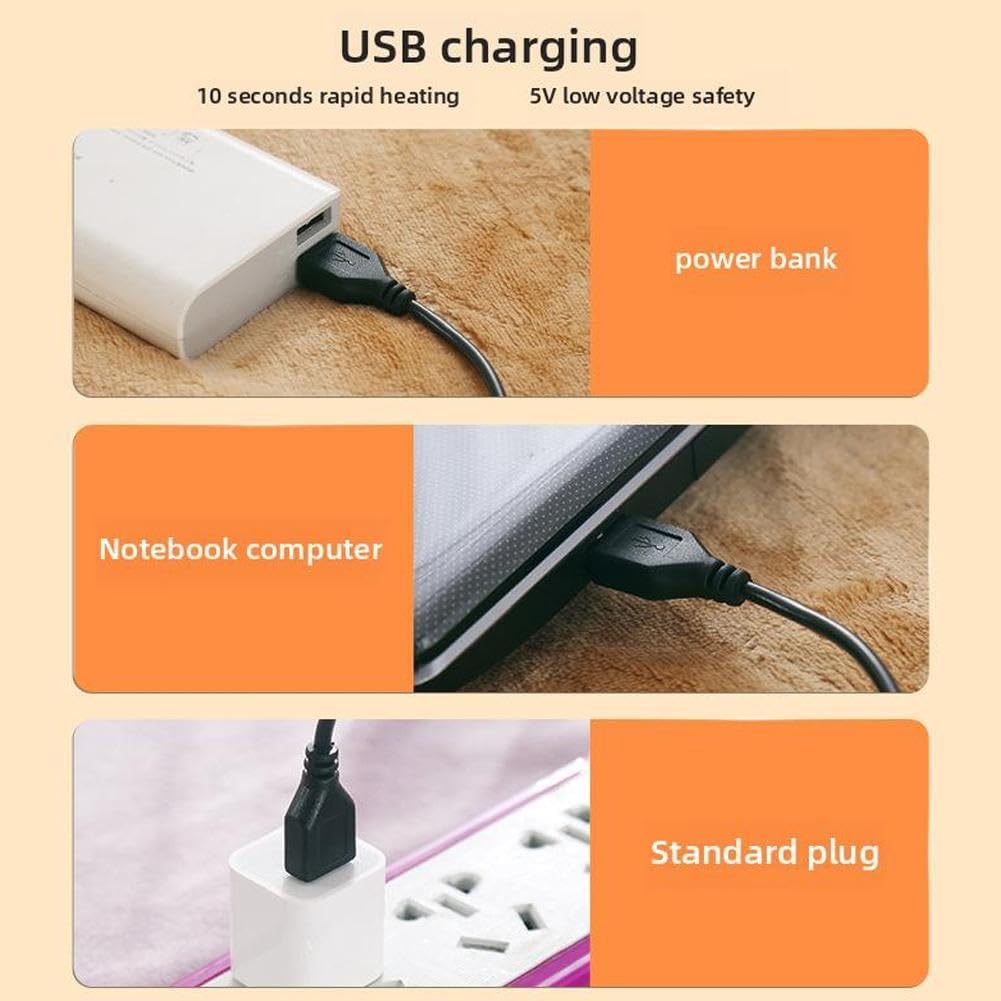 Electric Heated Throw Blanket with USB Pocket Fast Heating and Safe