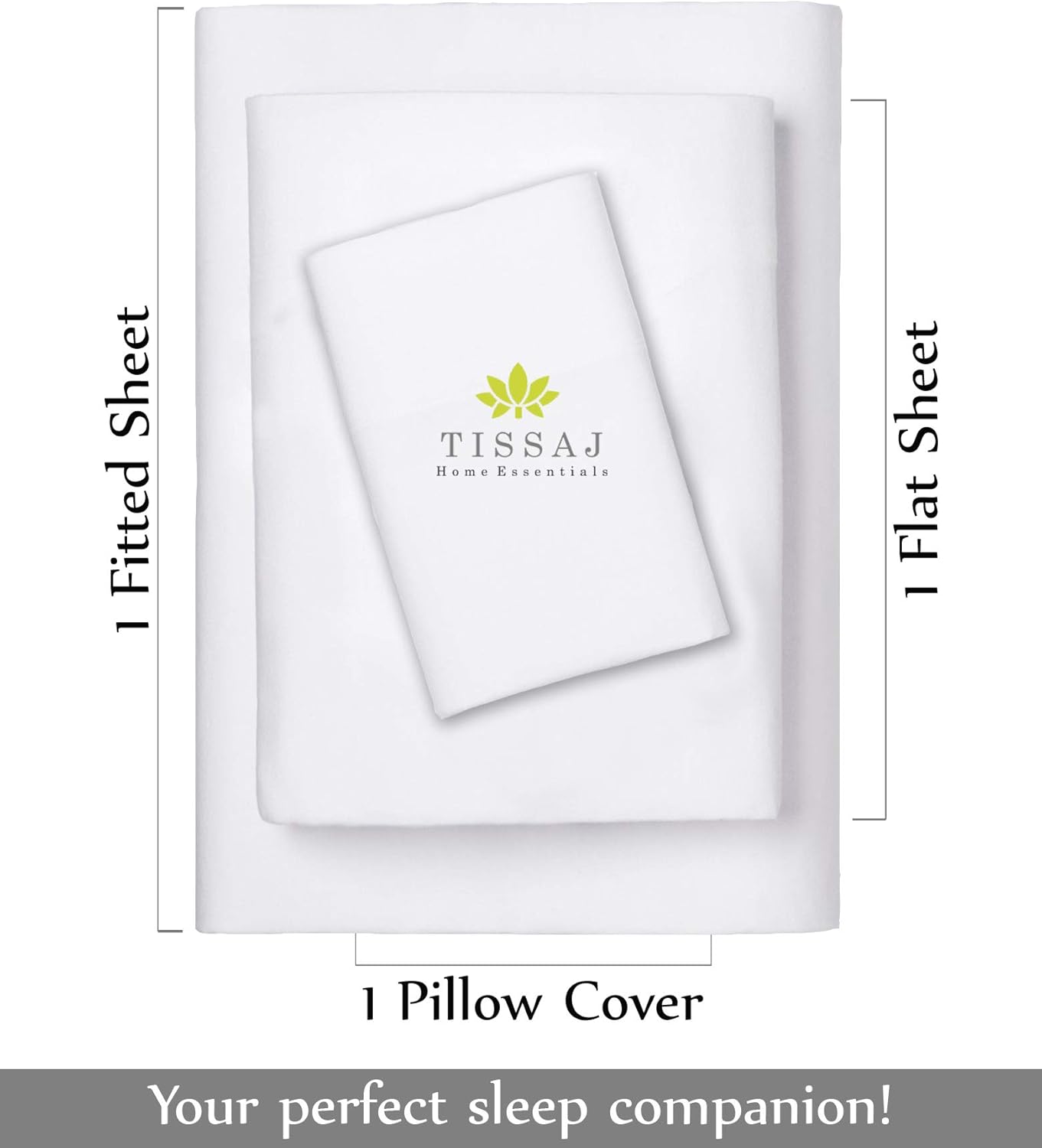Tissaj Organic Cotton Sheets Twin XL Set of 3