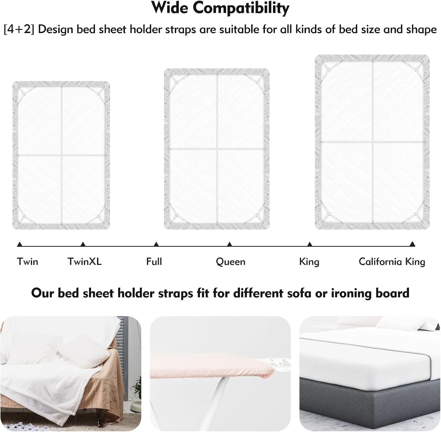 Eiruseed Bed Sheet Holder Straps 42 Pcs Set 1