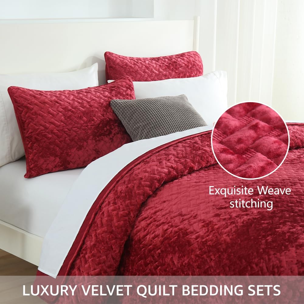 Liians Velvet Queen Bedspread Set