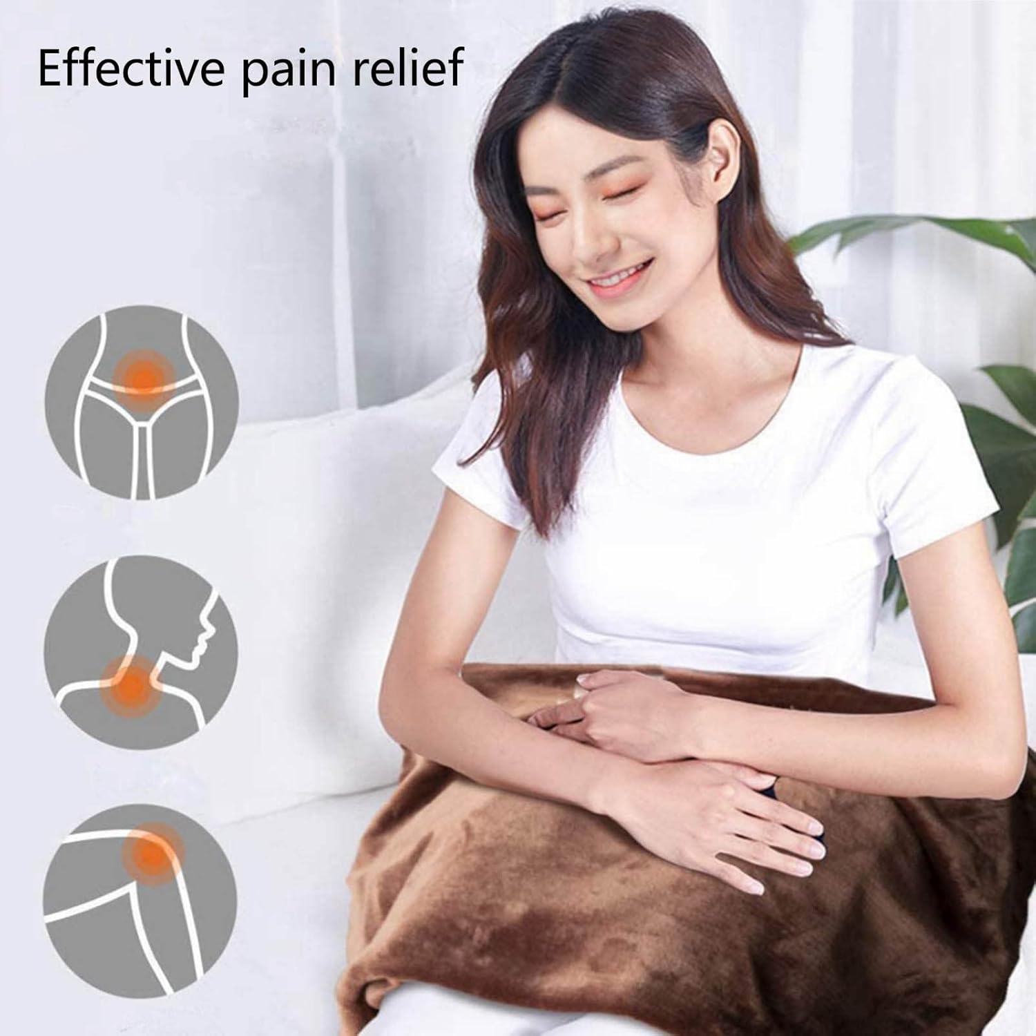 Lovskoo Soft USB Heated Blanket for Home Office Travel