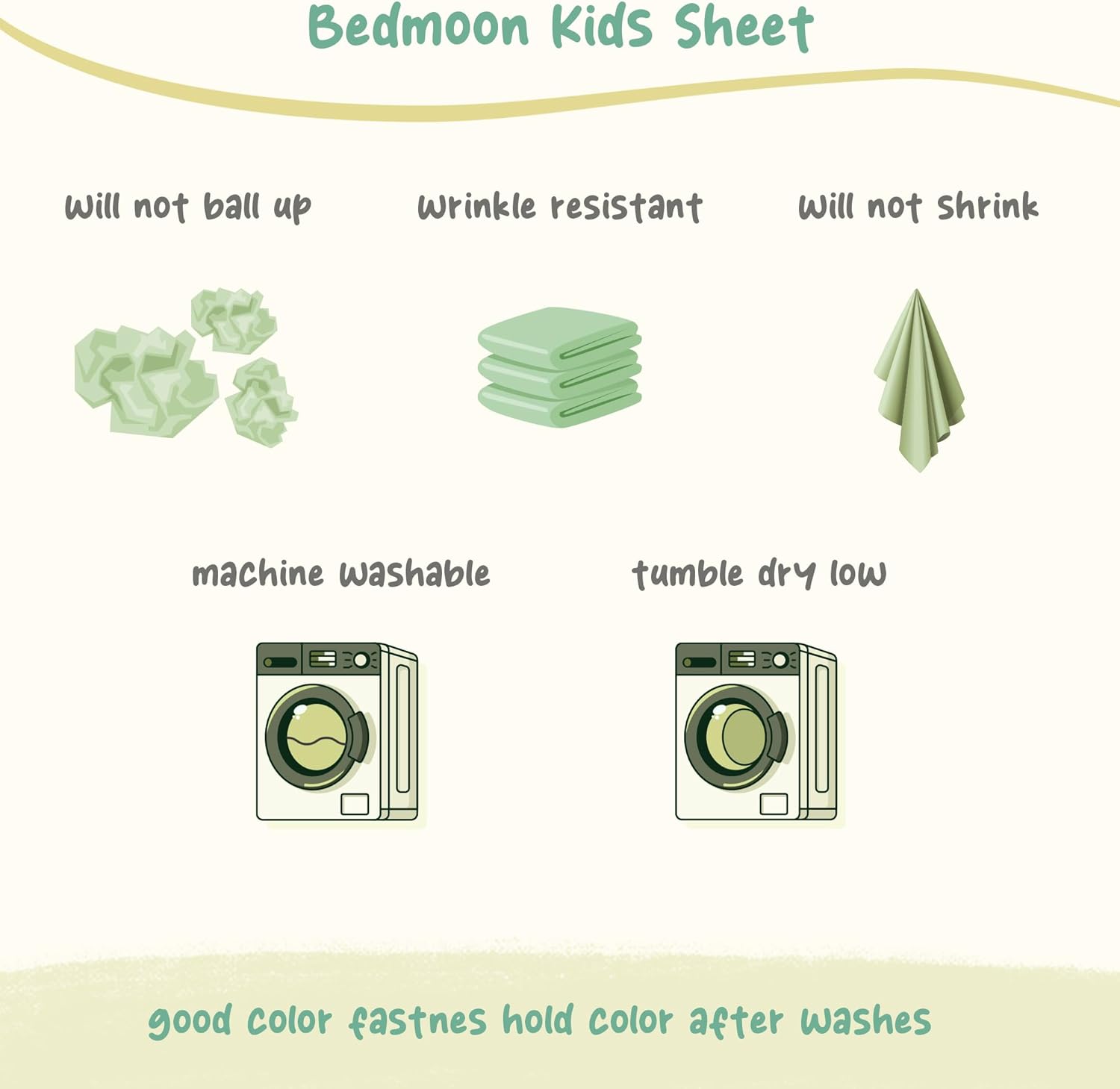 Bedmoon Dinosaur Print Twin Bed Sheet Set for Kids