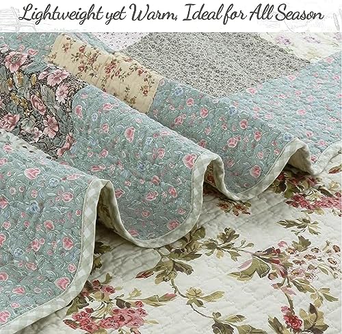 Cozy Line 100 Cotton Reversible Quilt Bedding Set King 3 Piece