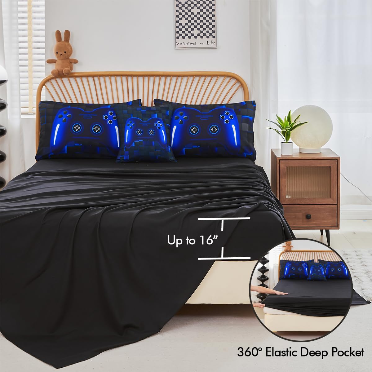 PERFEMET Twin Bed in a Bag Gaming Comforter Set