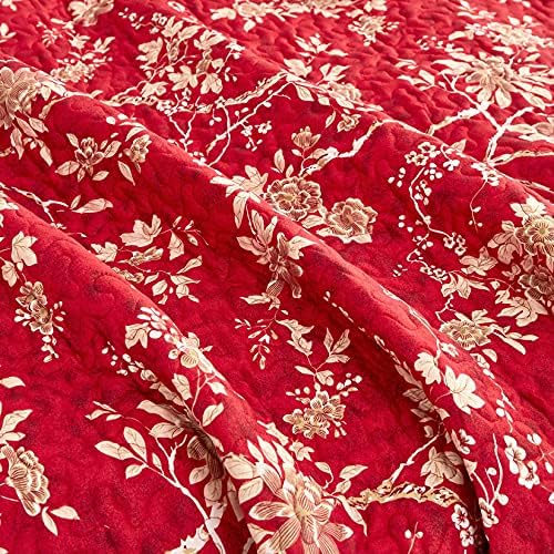 Wake In Cloud Floral Quilt Set Queen 3-Piece