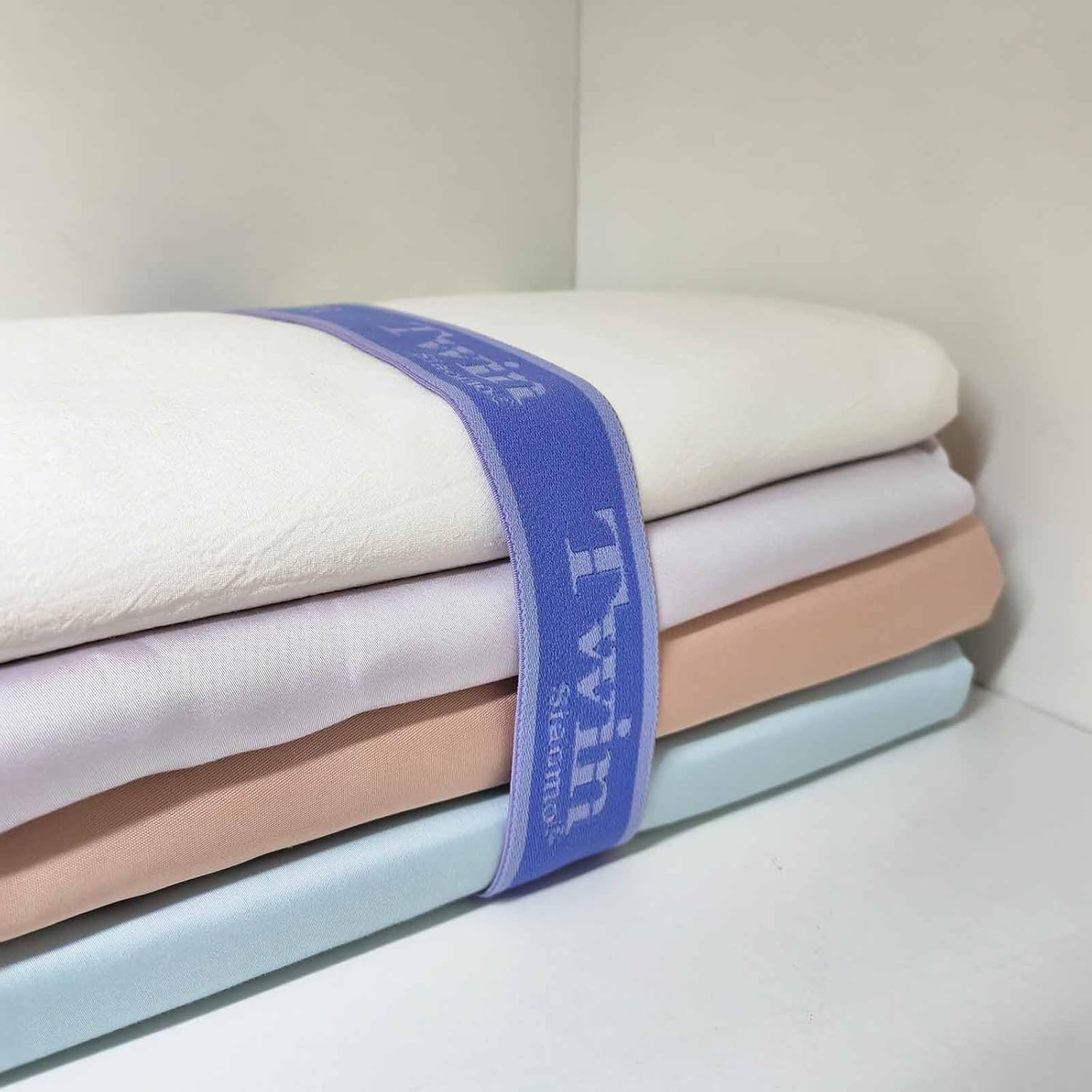 Siaomo Bed Sheet Organizer Bands - Twin 4PCS Blue