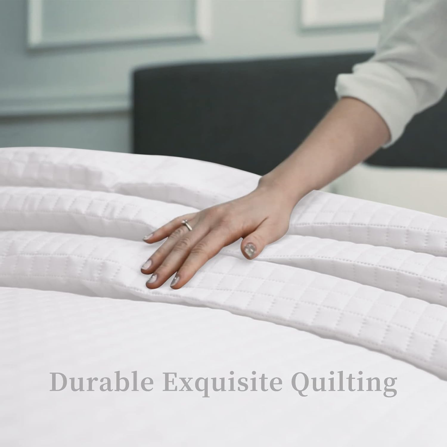 HollyHOME Luxury Checkered Bed Quilt Bedspread King Size